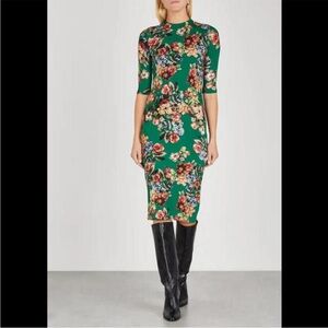 Alice + Olivia delora floral-print stretch-jersey dress SZ 12